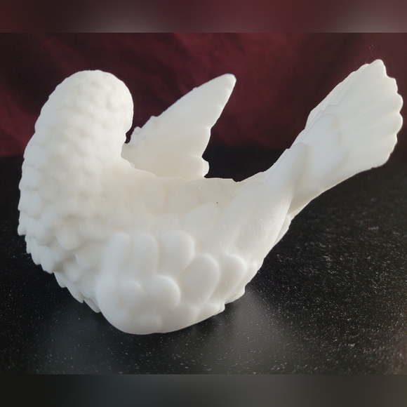 Vintage Alabaster White Dove Love Bird - Picture 6 of 11